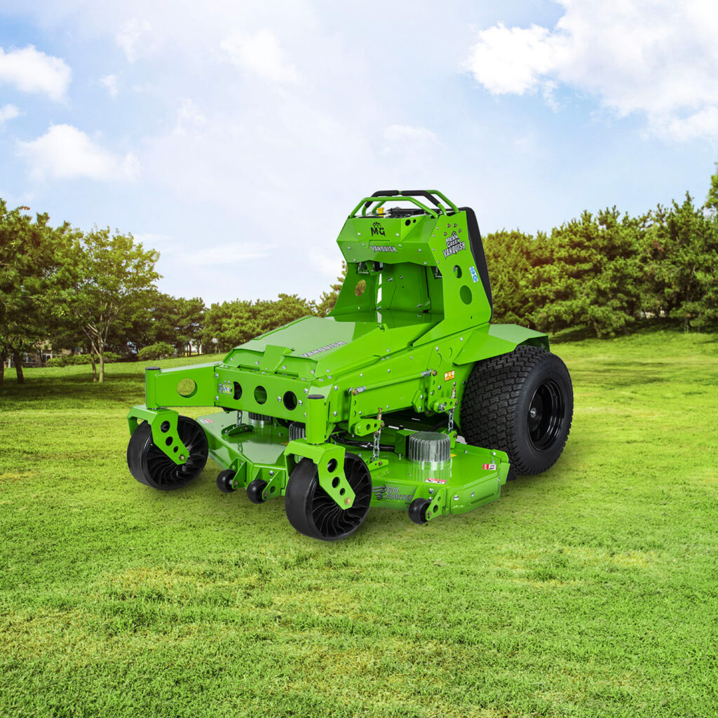 mower on lawn